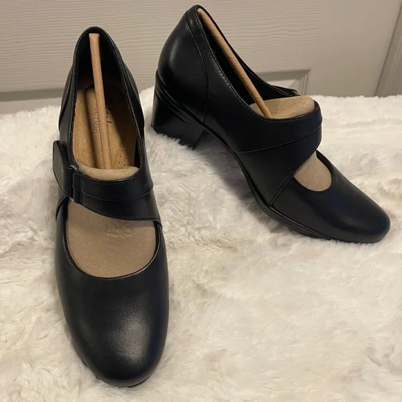Clarks Women's Emslie Lulin Mary Jane Pump Black Size 9 1/2 M NWT - Picture 5 of 13